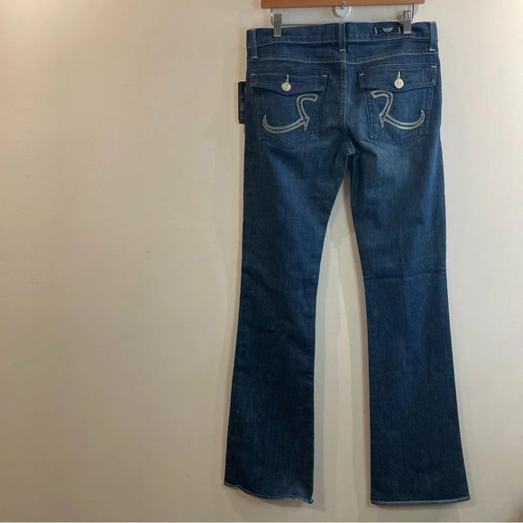 ROCK & REPUBLIC Sz 30 Low Rise Bootcut Kurt in Voracious Blue US Made Jeans NEW - Picture 9 of 11